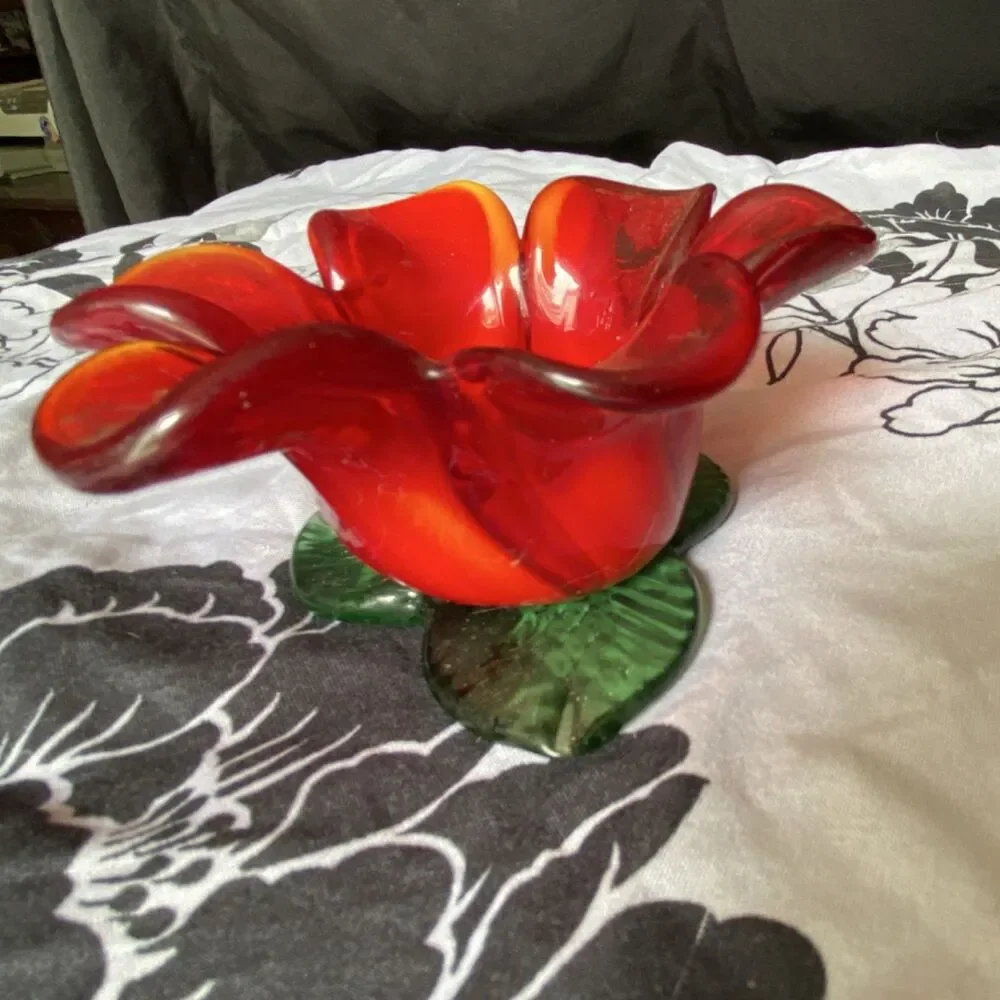 Murano-Style Hand Blown Colorful Stunning Candle Votive
